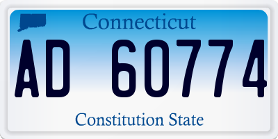 CT license plate AD60774