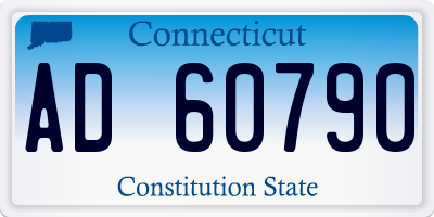 CT license plate AD60790