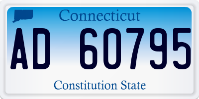 CT license plate AD60795