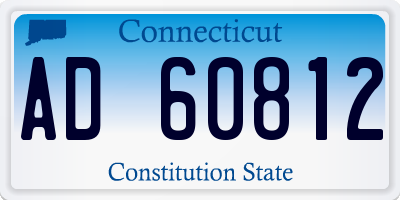 CT license plate AD60812
