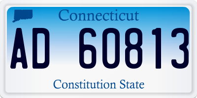 CT license plate AD60813