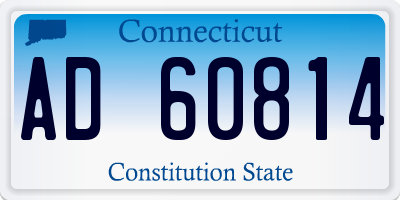 CT license plate AD60814