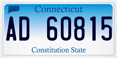 CT license plate AD60815