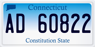 CT license plate AD60822
