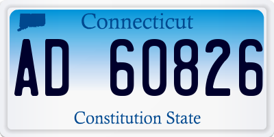 CT license plate AD60826