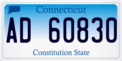CT license plate AD60830