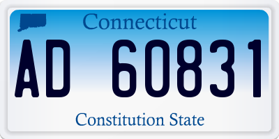CT license plate AD60831