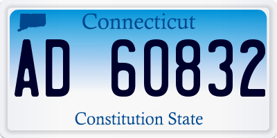CT license plate AD60832
