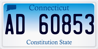 CT license plate AD60853