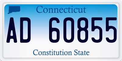 CT license plate AD60855