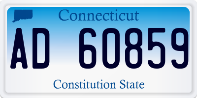 CT license plate AD60859