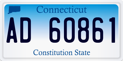 CT license plate AD60861