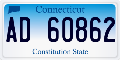 CT license plate AD60862