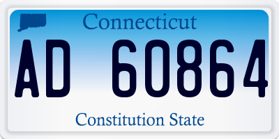 CT license plate AD60864