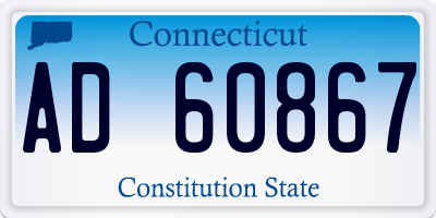 CT license plate AD60867