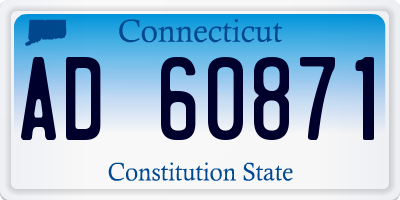 CT license plate AD60871