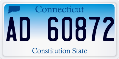 CT license plate AD60872