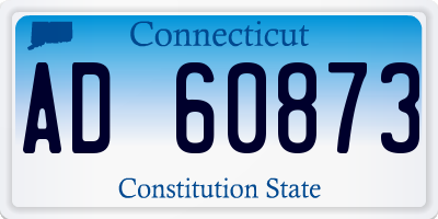 CT license plate AD60873