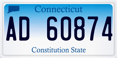CT license plate AD60874