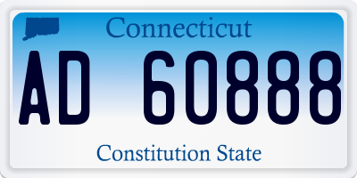 CT license plate AD60888