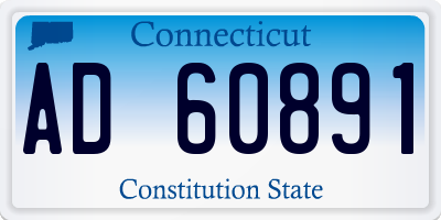 CT license plate AD60891