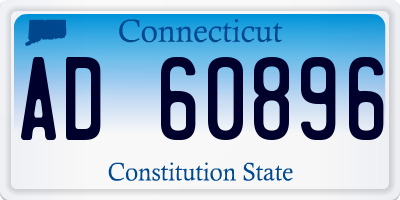 CT license plate AD60896