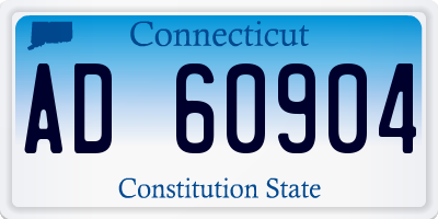 CT license plate AD60904