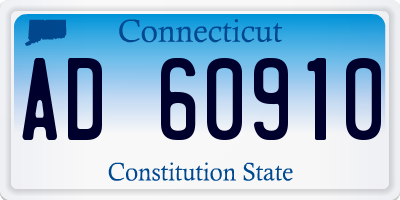 CT license plate AD60910