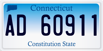 CT license plate AD60911