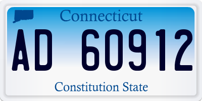 CT license plate AD60912