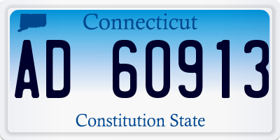 CT license plate AD60913