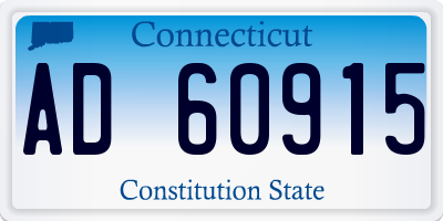 CT license plate AD60915