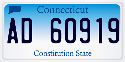 CT license plate AD60919