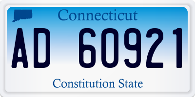 CT license plate AD60921