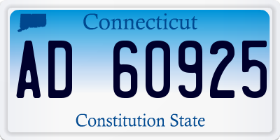 CT license plate AD60925