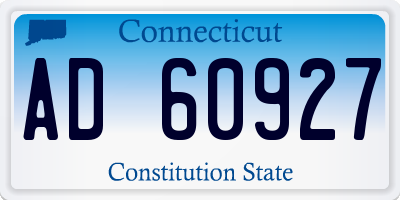 CT license plate AD60927