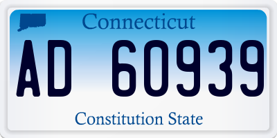 CT license plate AD60939