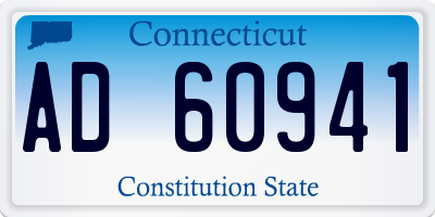 CT license plate AD60941