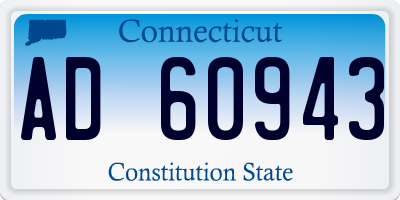 CT license plate AD60943