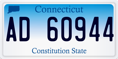 CT license plate AD60944