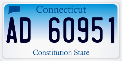 CT license plate AD60951