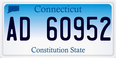 CT license plate AD60952