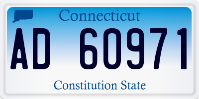CT license plate AD60971