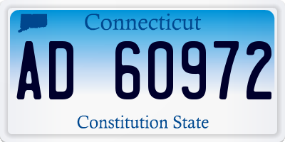 CT license plate AD60972