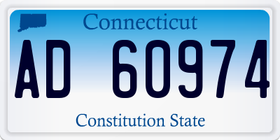 CT license plate AD60974