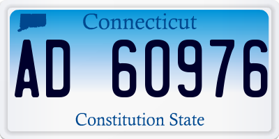 CT license plate AD60976