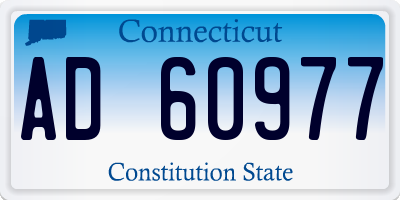 CT license plate AD60977