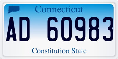 CT license plate AD60983