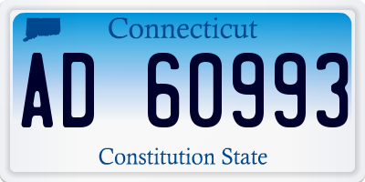 CT license plate AD60993