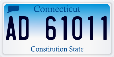 CT license plate AD61011